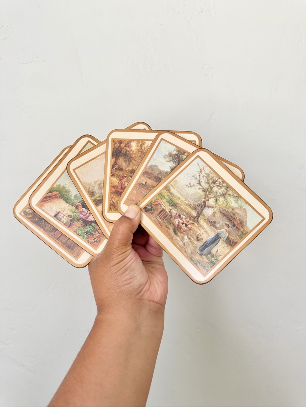 Vintage Pimpernel English Countryside Cork Back Coasters